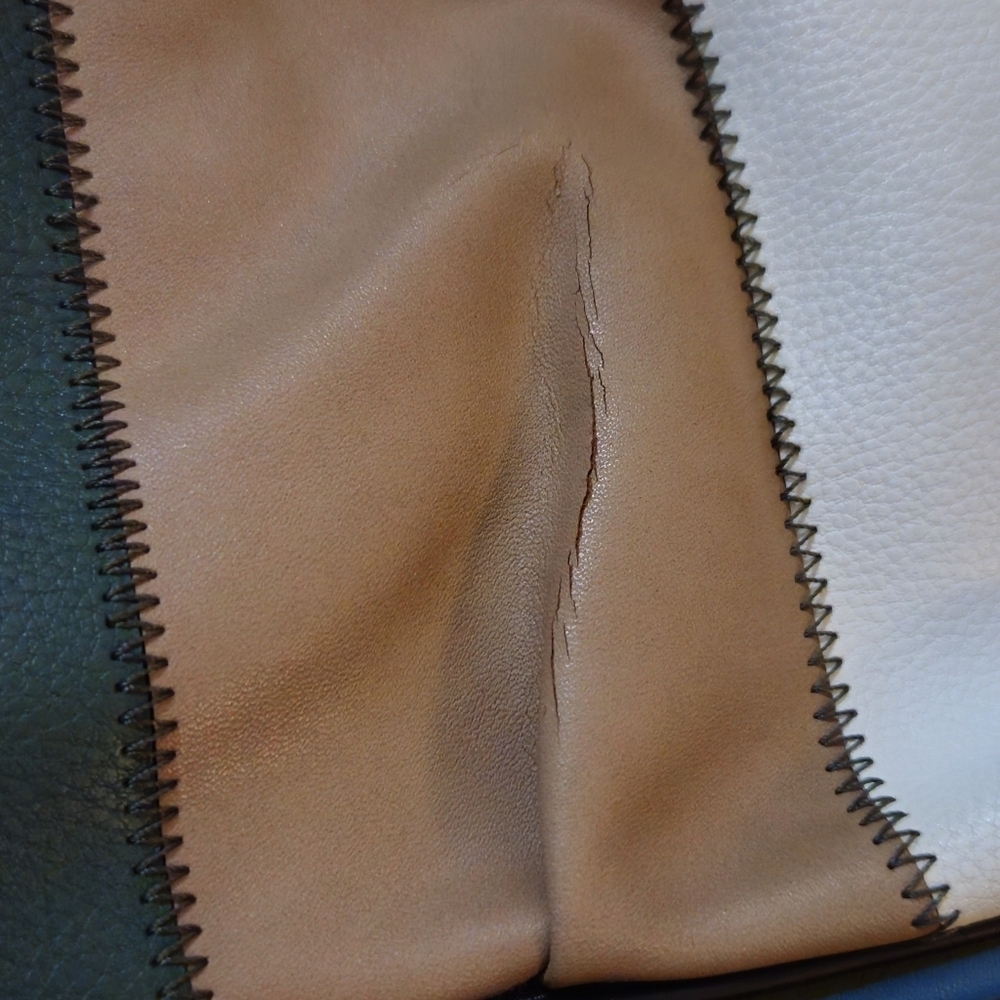 Solongon Blue, Green, Tan, & Cream Striped Women's Shoulder Bag - Picture 12 of 13